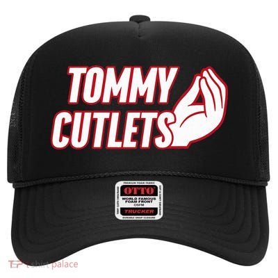 NY Italian Hand Gesture Tommy Cutlets Football Quarterback  High Crown Mesh Back Trucker Hat