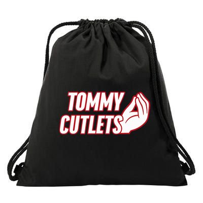 NY Italian Hand Gesture Tommy Cutlets Football Quarterback  Drawstring Bag