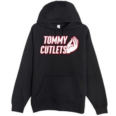 NY Italian Hand Gesture Tommy Cutlets Football Quarterback  Premium Pullover Hoodie