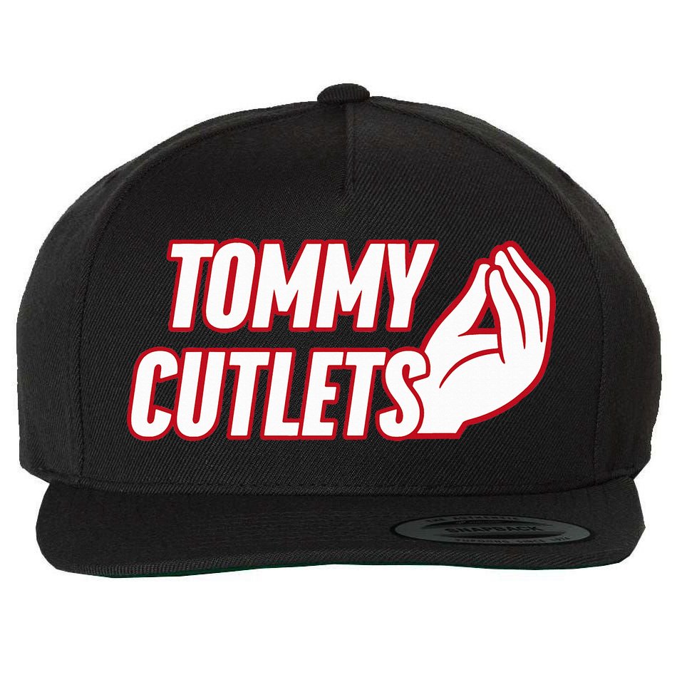 NY Italian Hand Gesture Tommy Cutlets Football Quarterback  Wool Snapback Cap