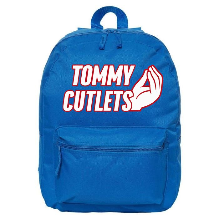 NY Italian Hand Gesture Tommy Cutlets Football Quarterback  16 in Basic Backpack