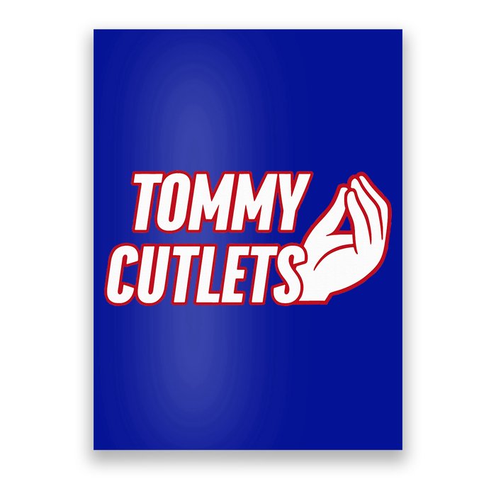 NY Italian Hand Gesture Tommy Cutlets Football Quarterback  Poster