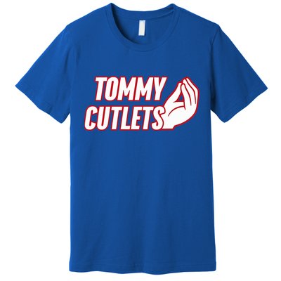 NY Italian Hand Gesture Tommy Cutlets Football Quarterback  Premium T-Shirt