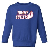 NY Italian Hand Gesture Tommy Cutlets Football Quarterback  Toddler Sweatshirt