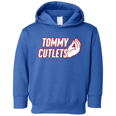 NY Italian Hand Gesture Tommy Cutlets Football Quarterback  Toddler Hoodie