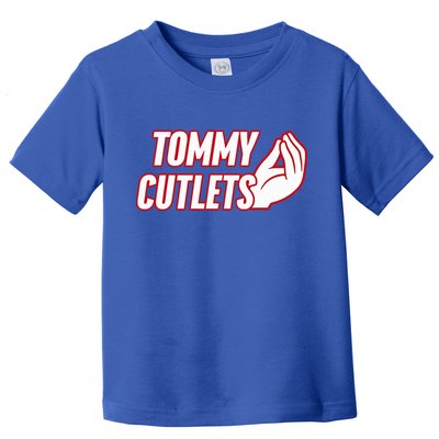 NY Italian Hand Gesture Tommy Cutlets Football Quarterback  Toddler T-Shirt