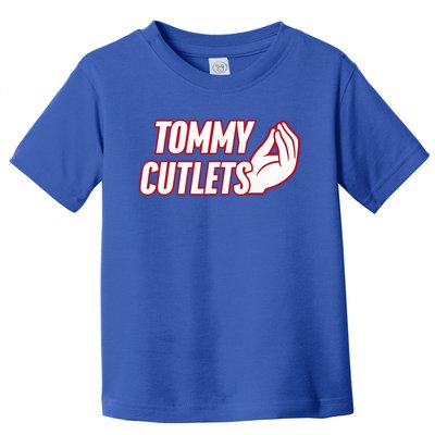 NY Italian Hand Gesture Tommy Cutlets Football Quarterback  Toddler T-Shirt