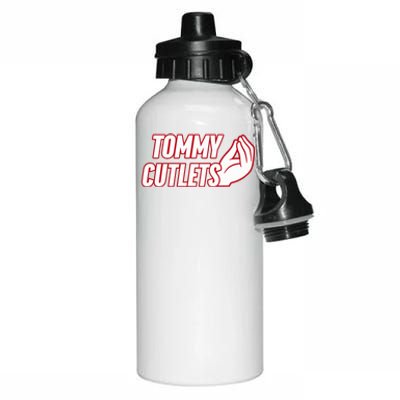 NY Italian Hand Gesture Tommy Cutlets Football Quarterback  Aluminum Water Bottle 