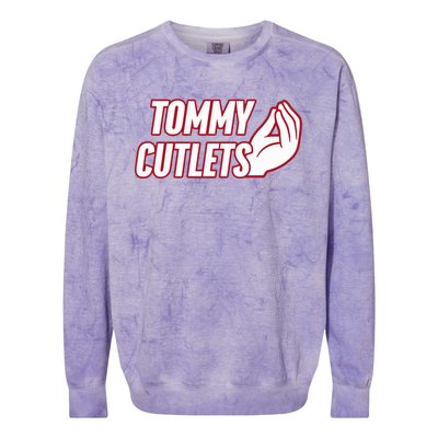 Ny Italian Hand Gesture Tommy Cutlets Football Quarterback Colorblast Crewneck Sweatshirt