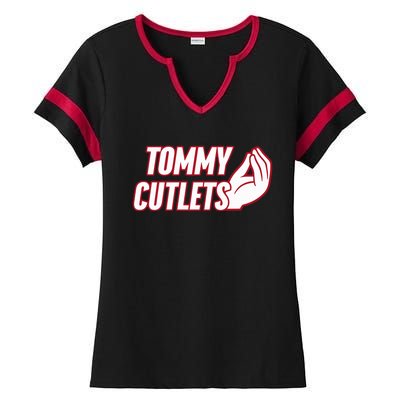 Ny Italian Hand Gesture Tommy Cutlets Football Quarterback Ladies Halftime Notch Neck Tee