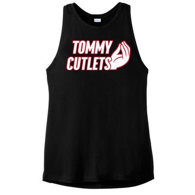 Ny Italian Hand Gesture Tommy Cutlets Football Quarterback Ladies PosiCharge Tri-Blend Wicking Tank