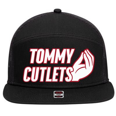 Ny Italian Hand Gesture Tommy Cutlets Football Quarterback 7 Panel Mesh Trucker Snapback Hat