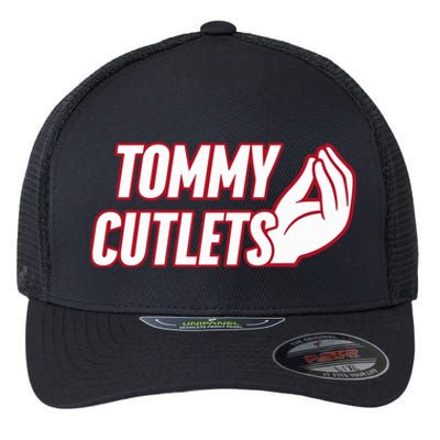 Ny Italian Hand Gesture Tommy Cutlets Football Quarterback Flexfit Unipanel Trucker Cap