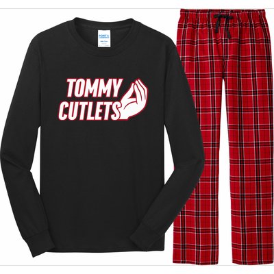 Ny Italian Hand Gesture Tommy Cutlets Football Quarterback Long Sleeve Pajama Set