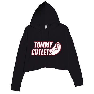 Ny Italian Hand Gesture Tommy Cutlets Football Quarterback Crop Fleece Hoodie