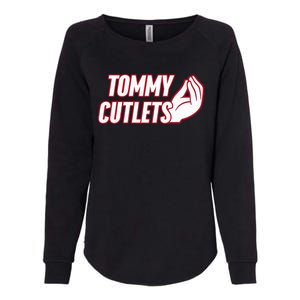 Ny Italian Hand Gesture Tommy Cutlets Football Quarterback Womens California Wash Sweatshirt