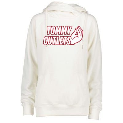 Ny Italian Hand Gesture Tommy Cutlets Football Quarterback Womens Funnel Neck Pullover Hood