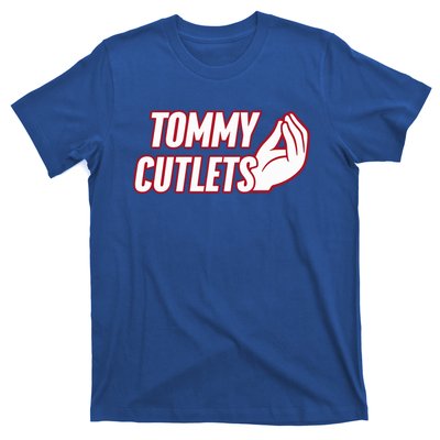 Ny Italian Hand Gesture Tommy Cutlets Football Quarterback T-Shirt