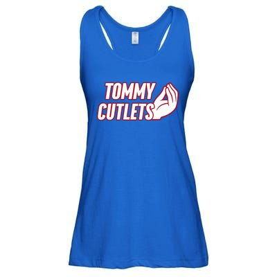 Ny Italian Hand Gesture Tommy Cutlets Football Quarterback Ladies Essential Flowy Tank