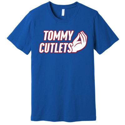 Ny Italian Hand Gesture Tommy Cutlets Football Quarterback Premium T-Shirt