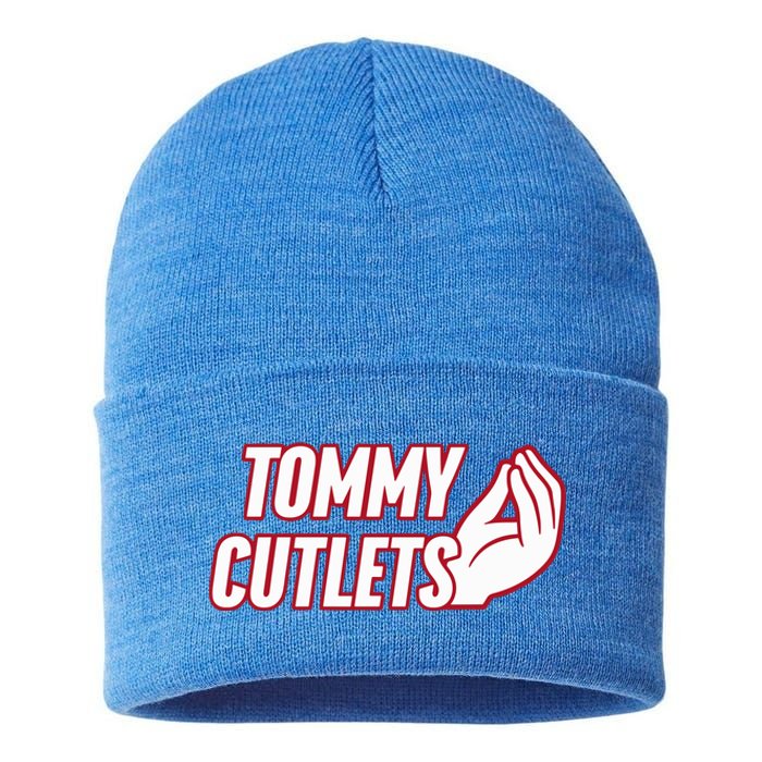 Ny Italian Hand Gesture Tommy Cutlets Football Quarterback Sustainable Knit Beanie