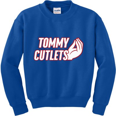 Ny Italian Hand Gesture Tommy Cutlets Football Quarterback Kids Sweatshirt