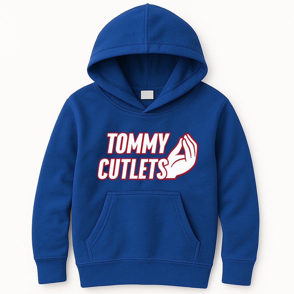 Ny Italian Hand Gesture Tommy Cutlets Football Quarterback Kids Hoodie