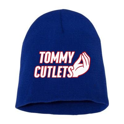 Ny Italian Hand Gesture Tommy Cutlets Football Quarterback Short Acrylic Beanie