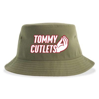 Ny Italian Hand Gesture Tommy Cutlets Football Quarterback Sustainable Bucket Hat