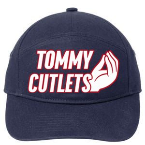 Ny Italian Hand Gesture Tommy Cutlets Football Quarterback 7-Panel Snapback Hat