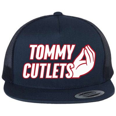 Ny Italian Hand Gesture Tommy Cutlets Football Quarterback Flat Bill Trucker Hat