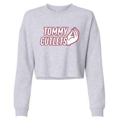 Ny Italian Hand Gesture Tommy Cutlets Football Quarterback Cropped Pullover Crew