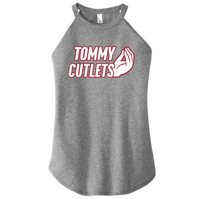 Ny Italian Hand Gesture Tommy Cutlets Football Quarterback Women's Perfect Tri Rocker Tank