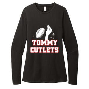 Ny Italian Hand Gesture Tommy Cutlets Football Quarterback Womens CVC Long Sleeve Shirt