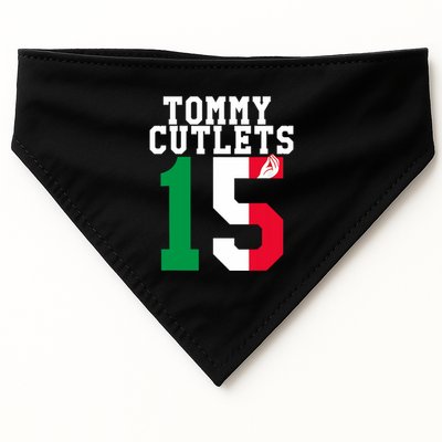 Ny Italian Hand Gesture Tommy Cutlets Football USA-Made Doggie Bandana