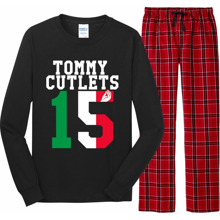 Ny Italian Hand Gesture Tommy Cutlets Football Long Sleeve Pajama Set