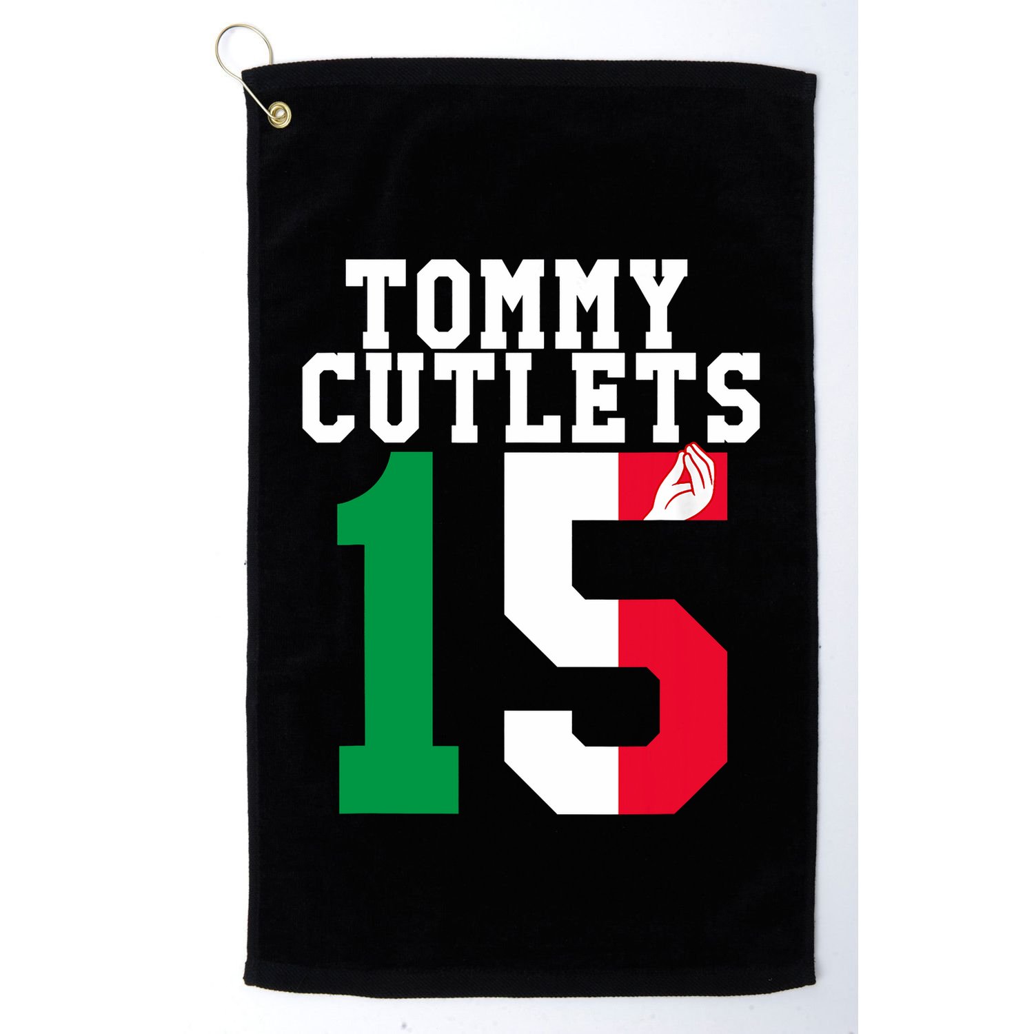 Ny Italian Hand Gesture Tommy Cutlets Football Golf Towel
