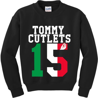 Ny Italian Hand Gesture Tommy Cutlets Football Kids Sweatshirt