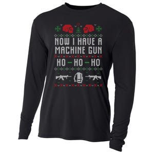 Now I Have A Machine Gun Ugly Christmas Cooling Performance Long Sleeve Crew