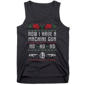 Now I Have A Machine Gun Ugly Christmas Tank Top