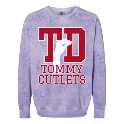 NY Italian Hand Gesture Tommy Cutlets Football Quarterback  Colorblast Crewneck Sweatshirt