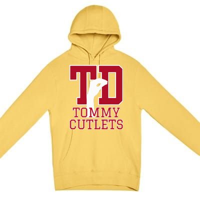 NY Italian Hand Gesture Tommy Cutlets Football Quarterback  Premium Pullover Hoodie