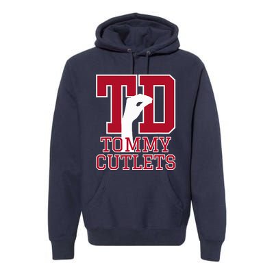 NY Italian Hand Gesture Tommy Cutlets Football Quarterback  Premium Hoodie