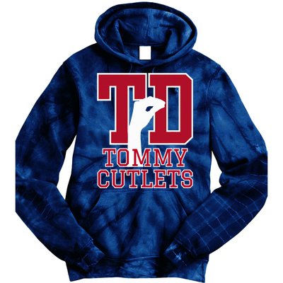 NY Italian Hand Gesture Tommy Cutlets Football Quarterback  Tie Dye Hoodie