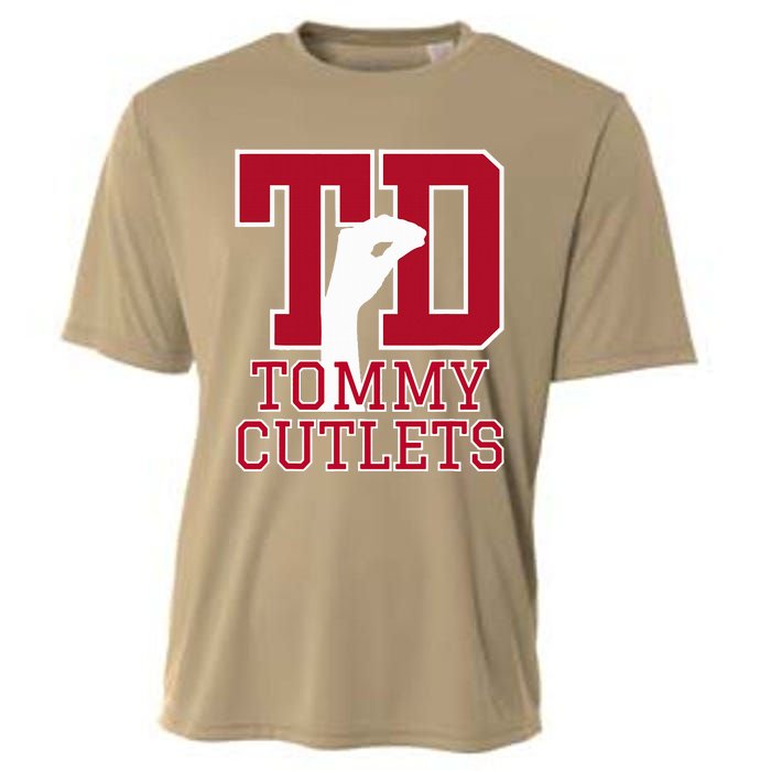 NY Italian Hand Gesture Tommy Cutlets Football Quarterback  Cooling Performance Crew T-Shirt