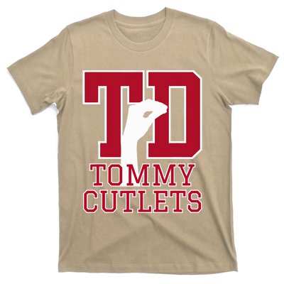 NY Italian Hand Gesture Tommy Cutlets Football Quarterback  T-Shirt