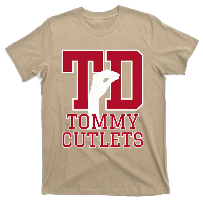 NY Italian Hand Gesture Tommy Cutlets Football Quarterback  T-Shirt