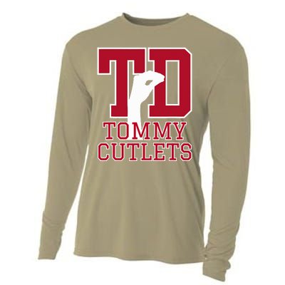 NY Italian Hand Gesture Tommy Cutlets Football Quarterback  Cooling Performance Long Sleeve Crew