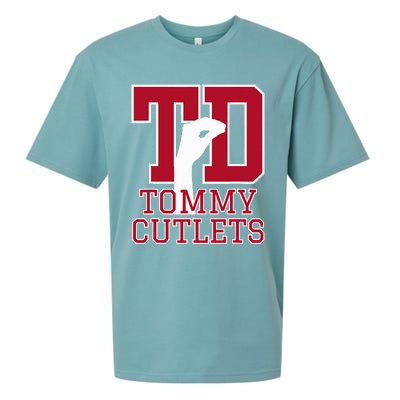 NY Italian Hand Gesture Tommy Cutlets Football Quarterback  Sueded Cloud Jersey T-Shirt