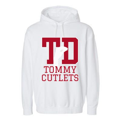 NY Italian Hand Gesture Tommy Cutlets Football Quarterback  Garment-Dyed Fleece Hoodie